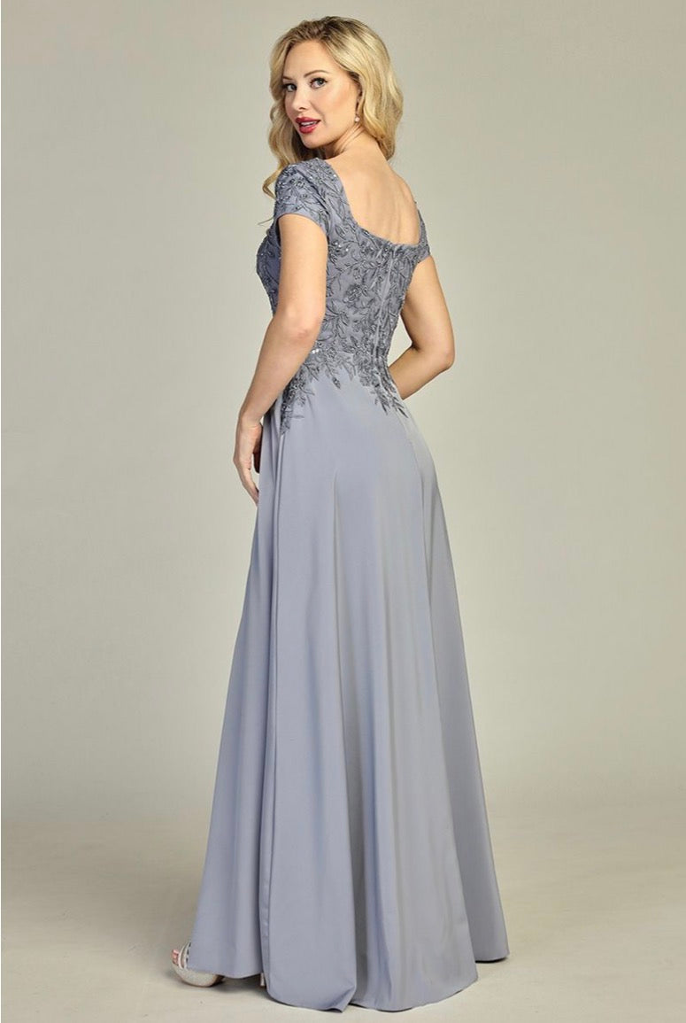 Beads Embellished Embroidered A-line Dress. 7906K BY LET´S CORP