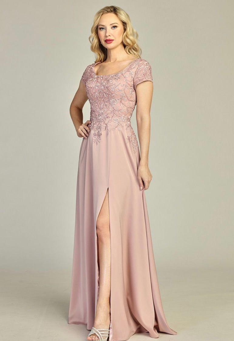 Beads Embellished Embroidered A-line Dress. 7906K BY LET´S CORP