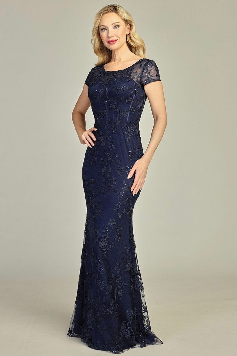 Beads Embellished Embroidered A-line Dress. 7918K BY LET´S CORP