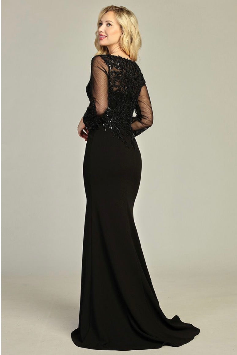 Long sleeves dress for your special event. 7935K BY LET´S CORP