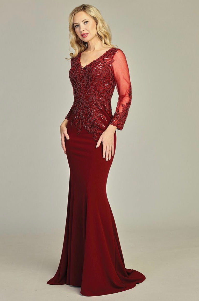 Long sleeves dress for your special event. 7935K BY LET´S CORP