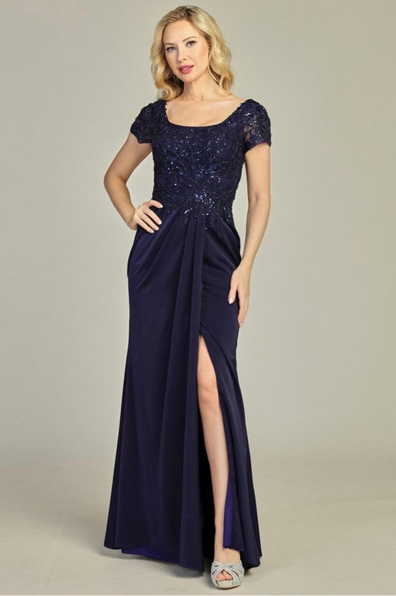 Beads Embellished Embroidered A-line Dress. 7956K BY LET´S CORP