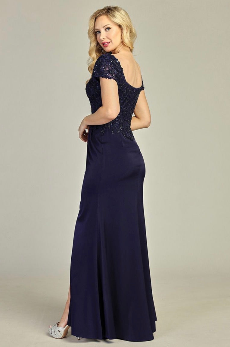 Beads Embellished Embroidered A-line Dress. 7956K BY LET´S CORP