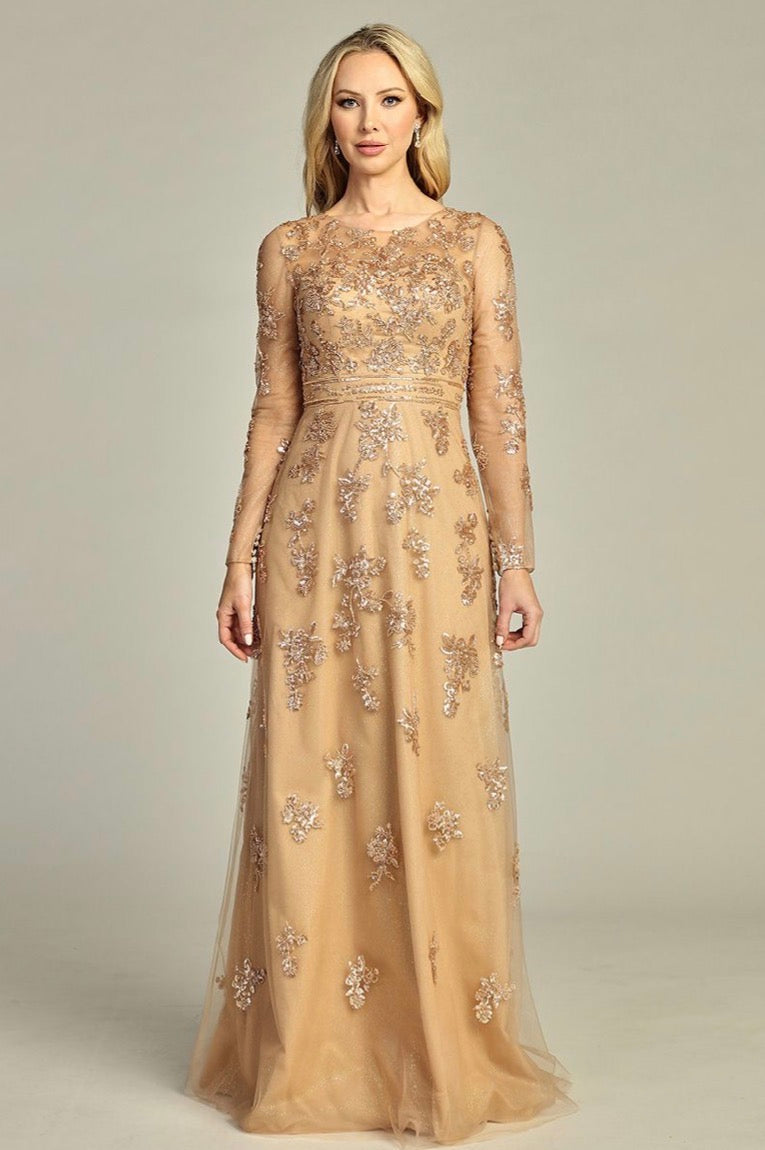 Long sleeves dress for your special event. 7960K BY LET´S CORP