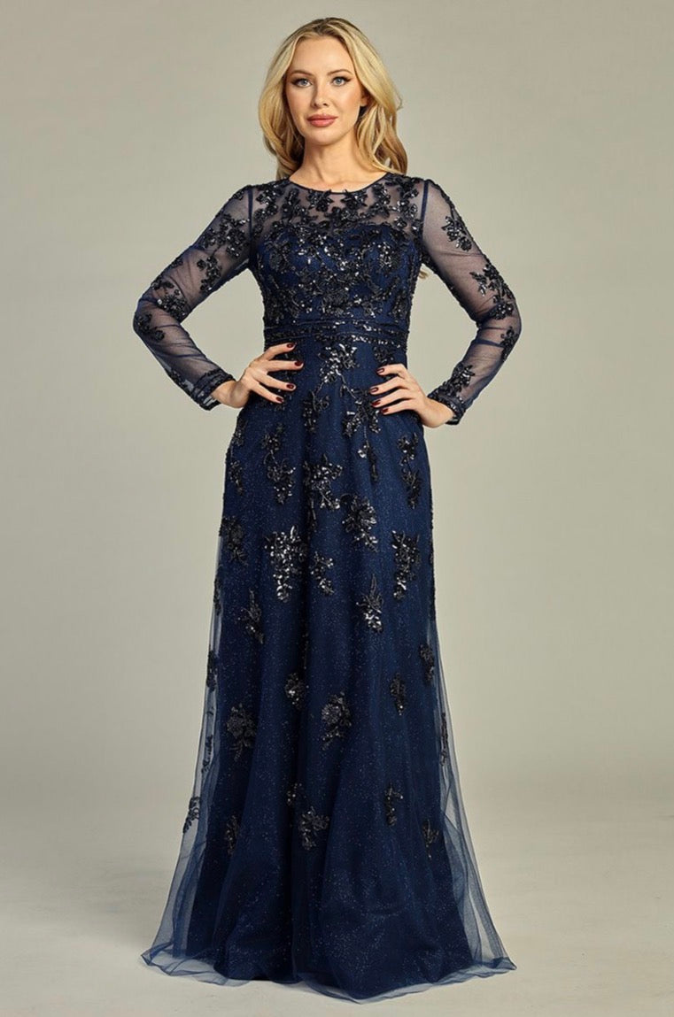 Long sleeves dress for your special event. 7960K BY LET´S CORP