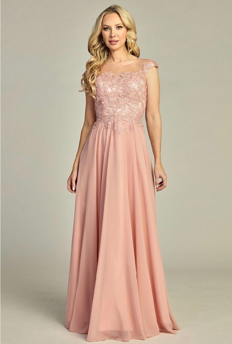 Beads Embellished Embroidered A-line Dress. 7965K BY LET´S CORP
