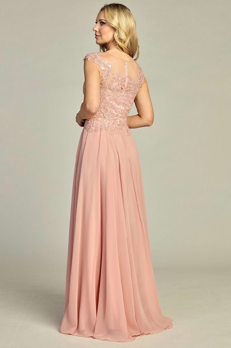 Beads Embellished Embroidered A-line Dress. 7965K BY LET´S CORP