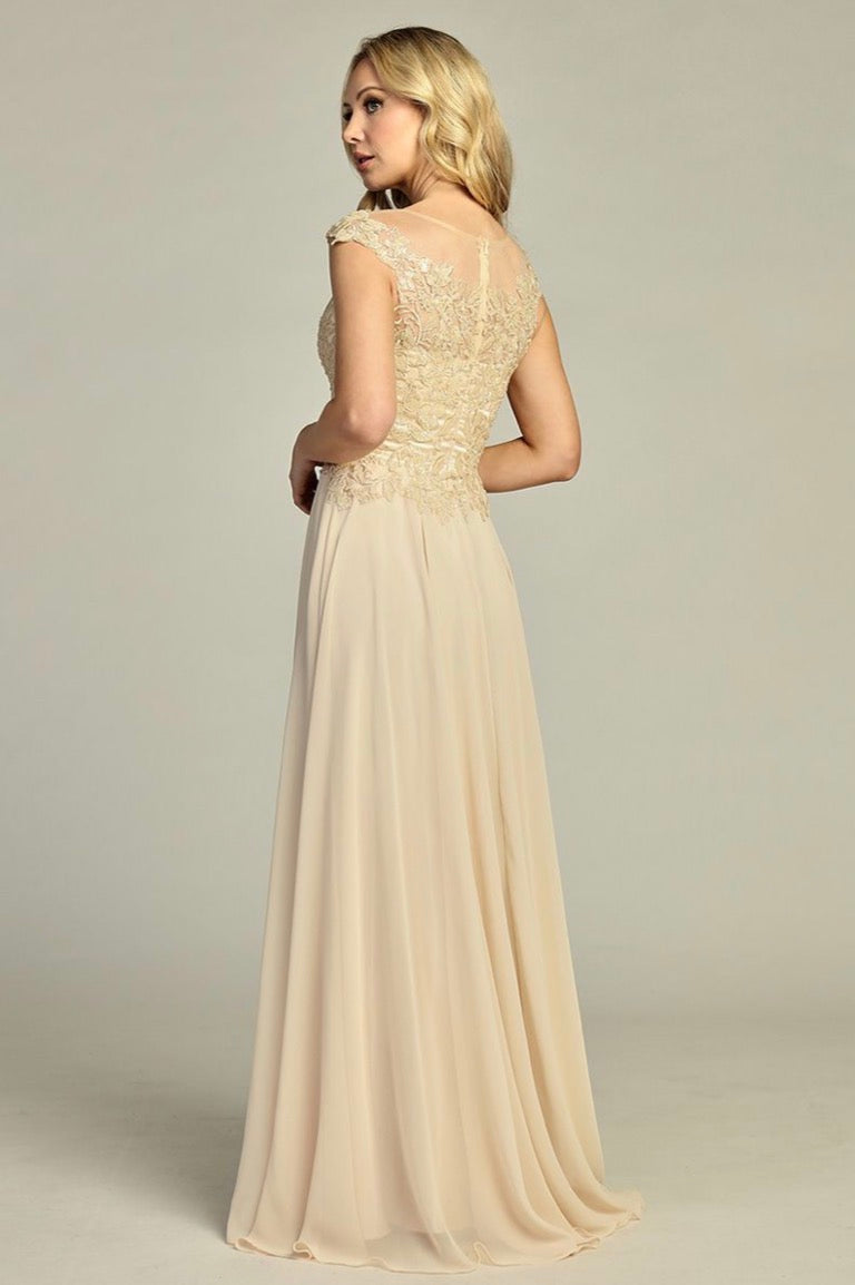 Beads Embellished Embroidered A-line Dress. 7965K BY LET´S CORP