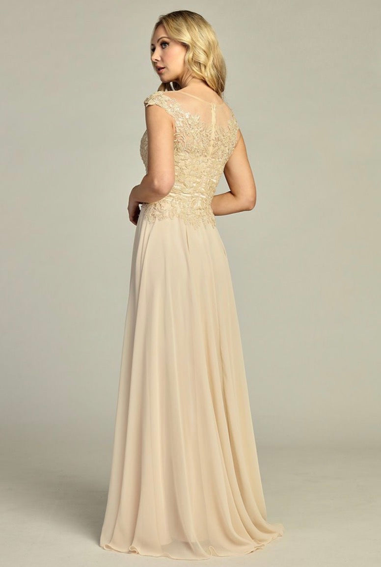 Beads Embellished Embroidered A-line Dress. 7965K BY LET´S CORP