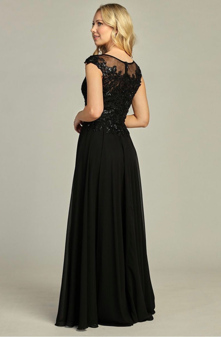 Beads Embellished Embroidered A-line Dress. 7965K BY LET´S CORP