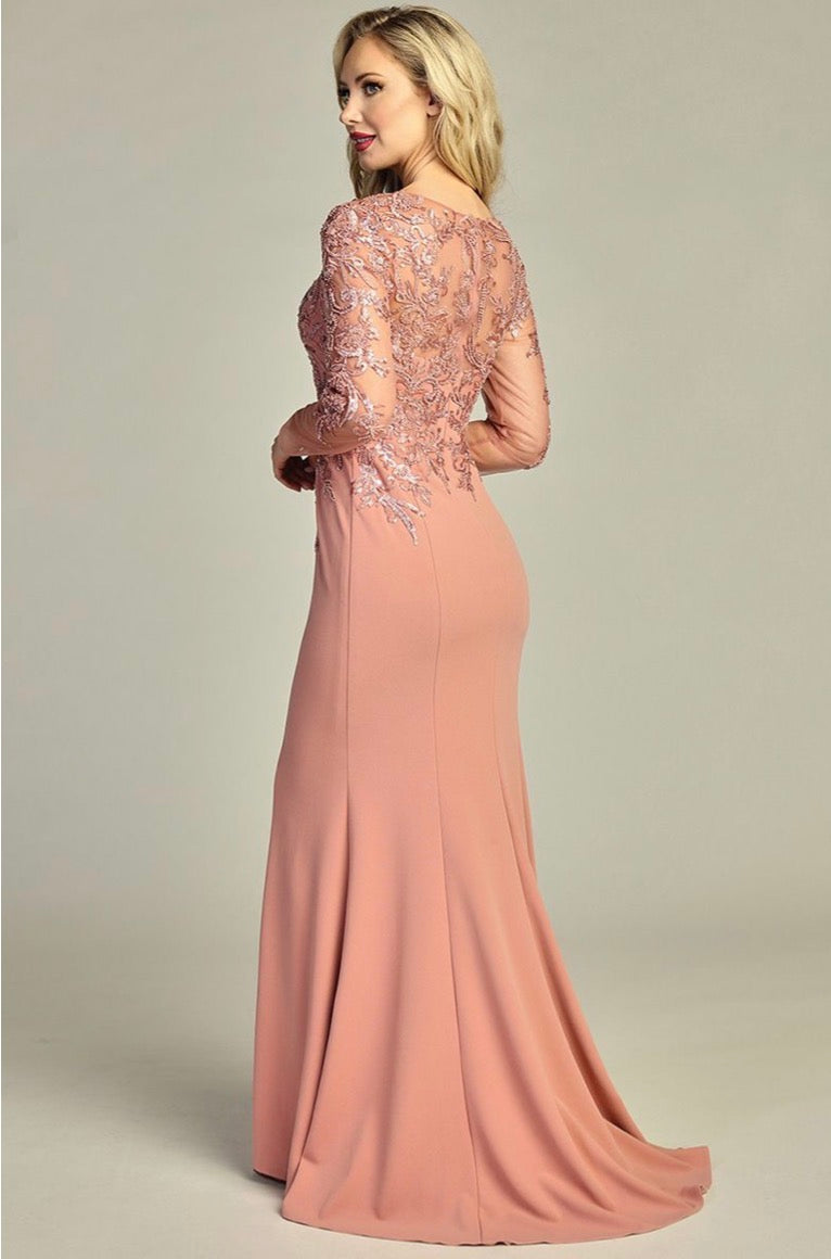 Long sleeves dress for your special event. 7969K BY LET´S CORP