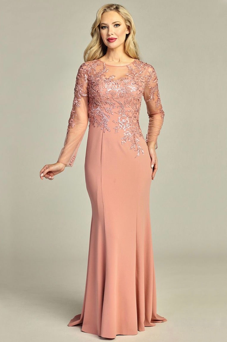 Long sleeves dress for your special event. 7969K BY LET´S CORP