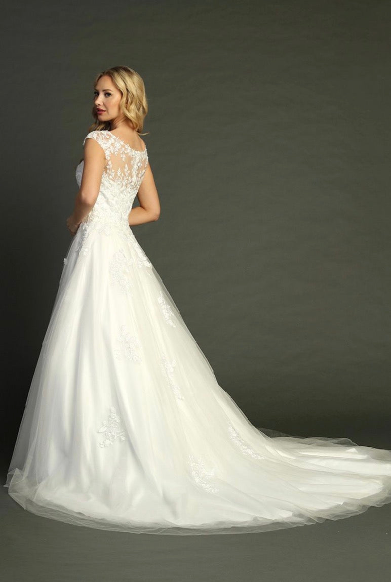 Beads Embellished Embroidered A-line Dress.7908L BY LET´S CORP