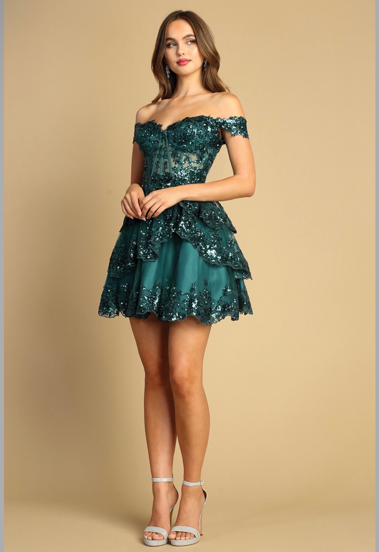 Short Beautiful Sweetheart Neckline. 1051 by ADORA DESIGN