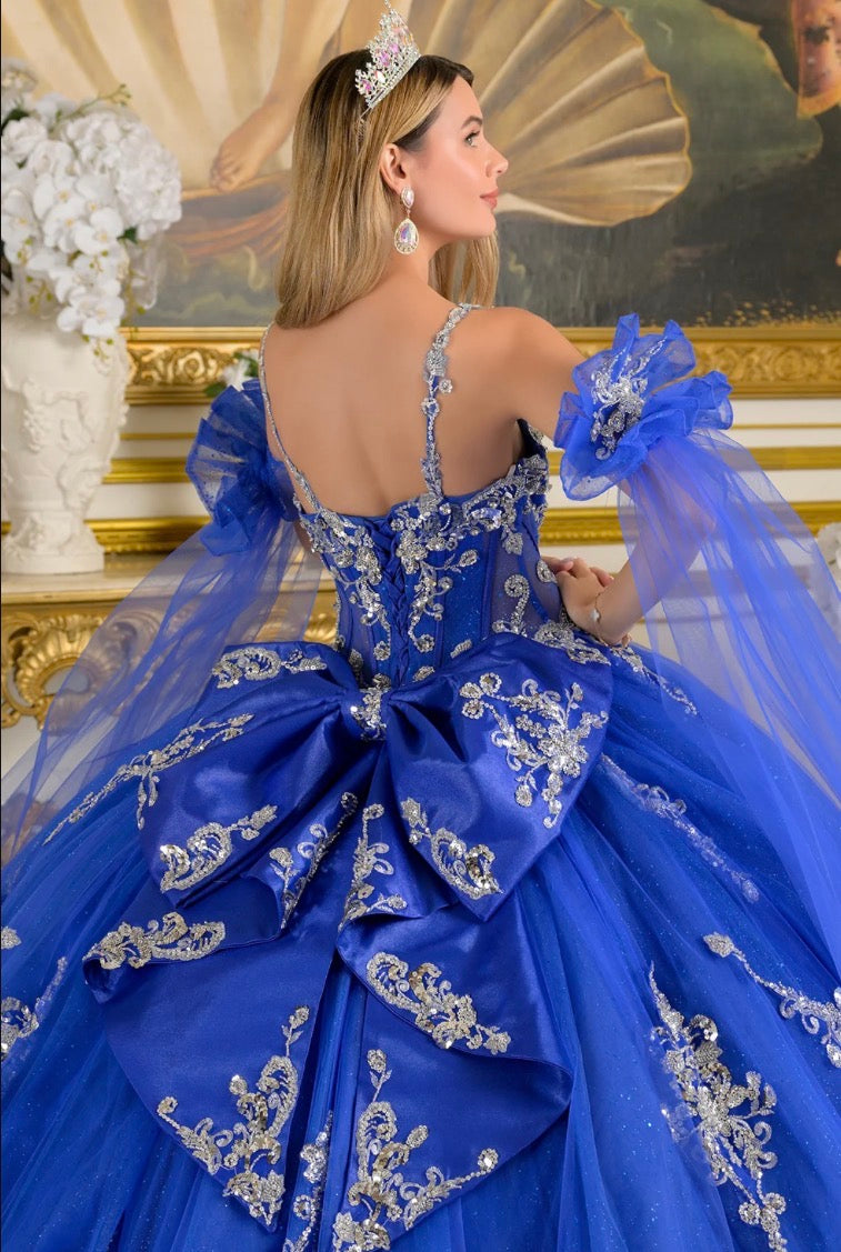 Make a grand entrance in this exquisite quinceañera ball gown. GL3813 BY ELIZABETH K