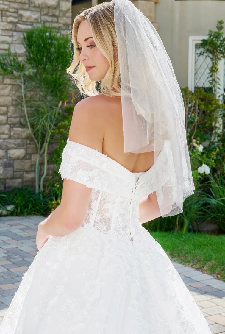 Celebrate your love story in this enchanting ball gown. GL3822 BY GLS BY GLORIA