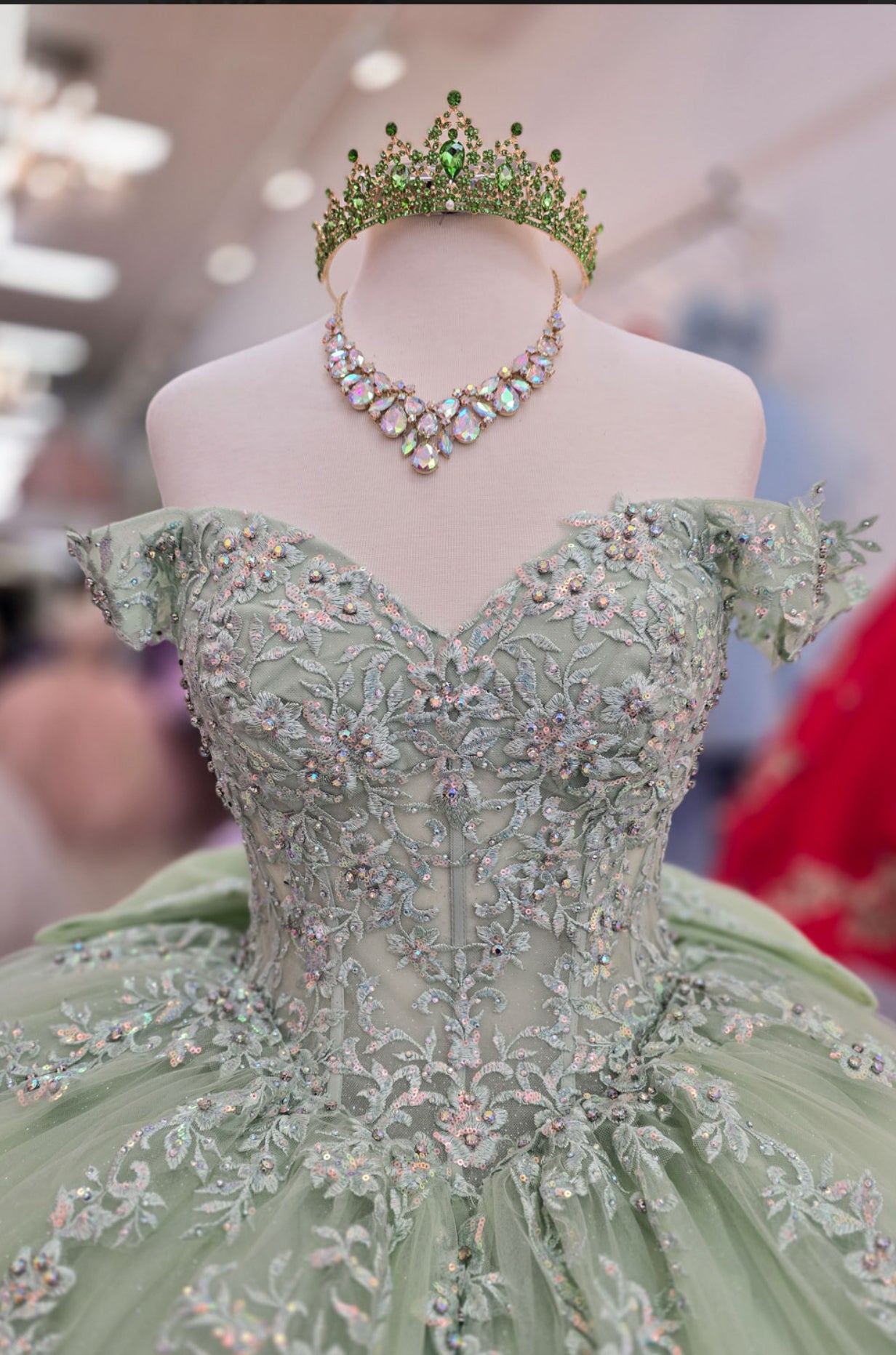 Multi-tiered Illusion Skirt, Off Shoulder. PQ1060 by Bella Couture