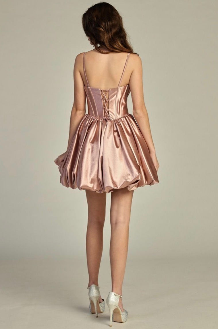 Satin Skirt Sheer Bodice corset Embellishment. 6295L by LET’S CORP