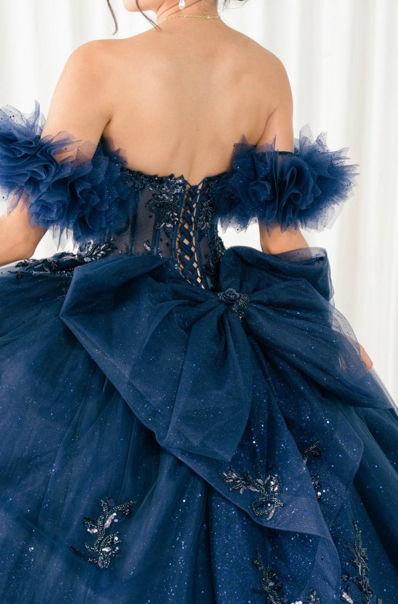 Beautiful Quinceanera With Sleeve. 8380J BY CINDERELLA COUTURE