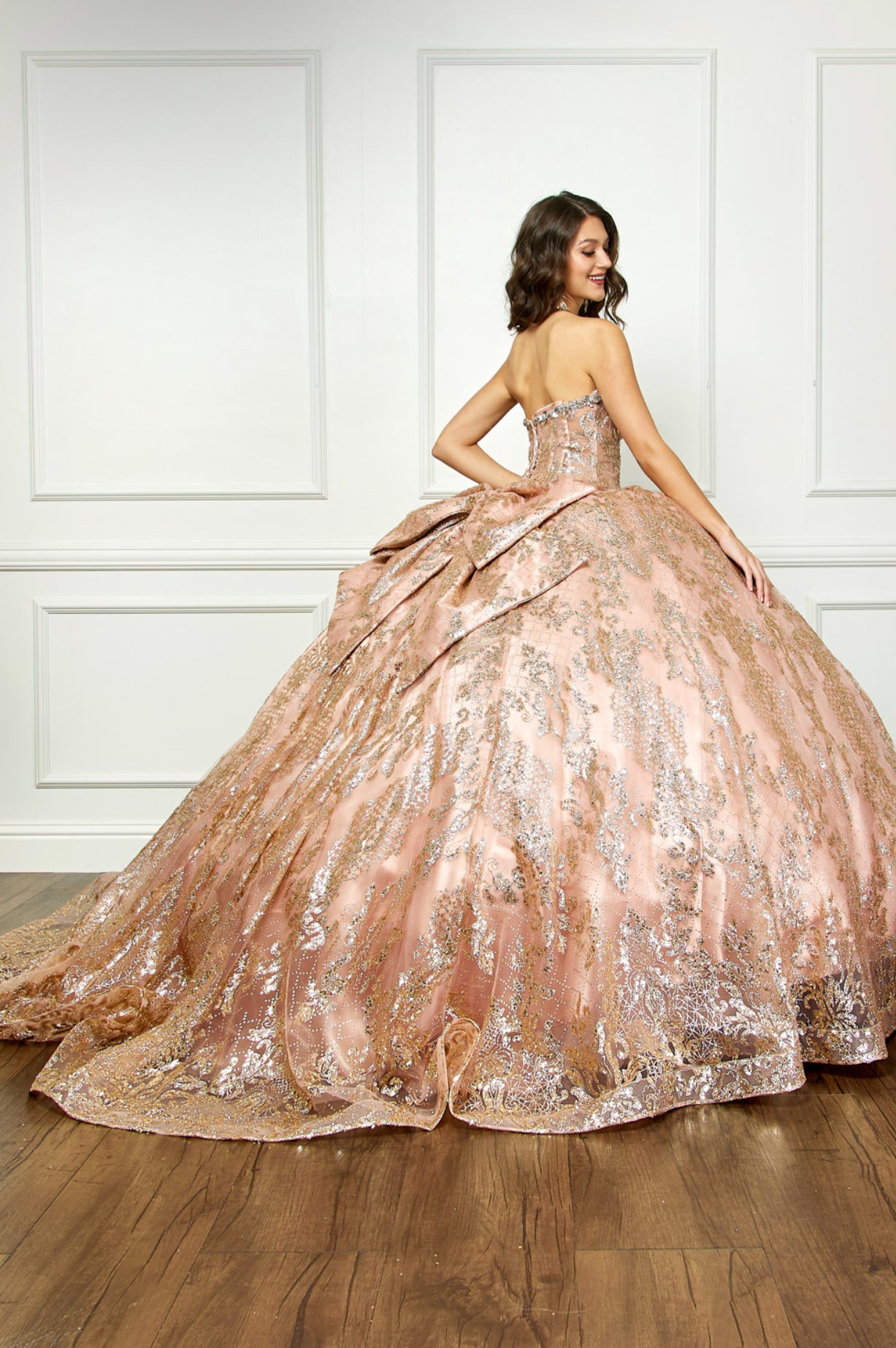 Sparkly Quince Dress. PQ1058 BY Bella Couture