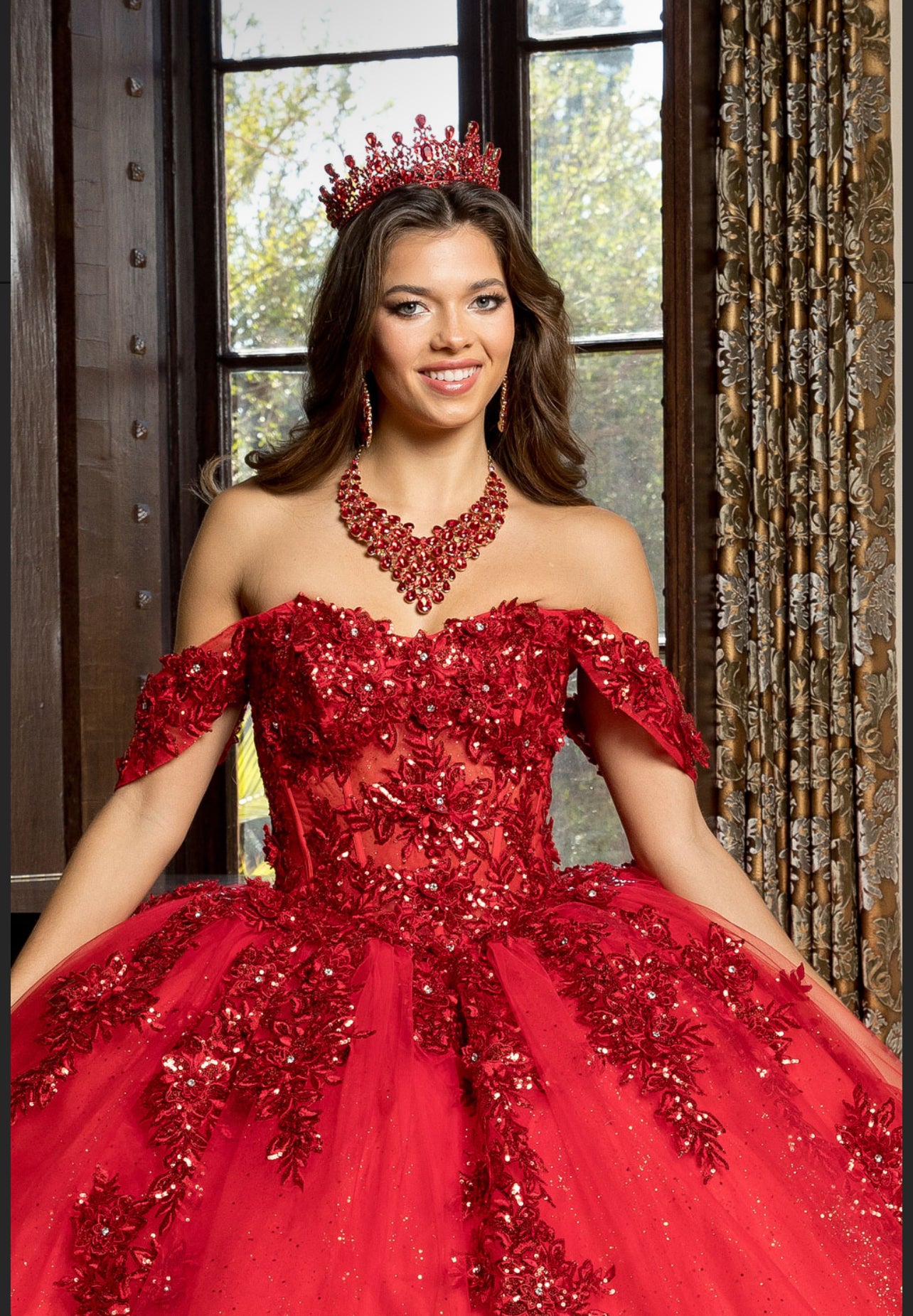 Detachable Sleeve, Sweetheart Neckline. PQ1070 by Bella Couture