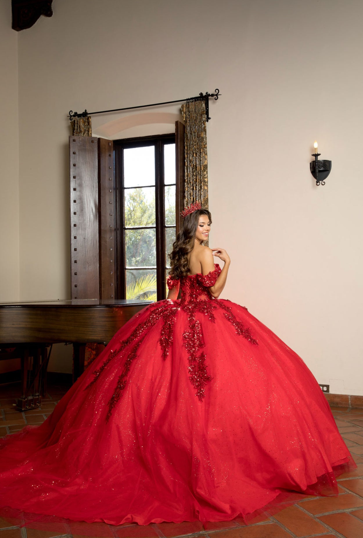 Detachable Sleeve, Sweetheart Neckline. PQ1070 by Bella Couture