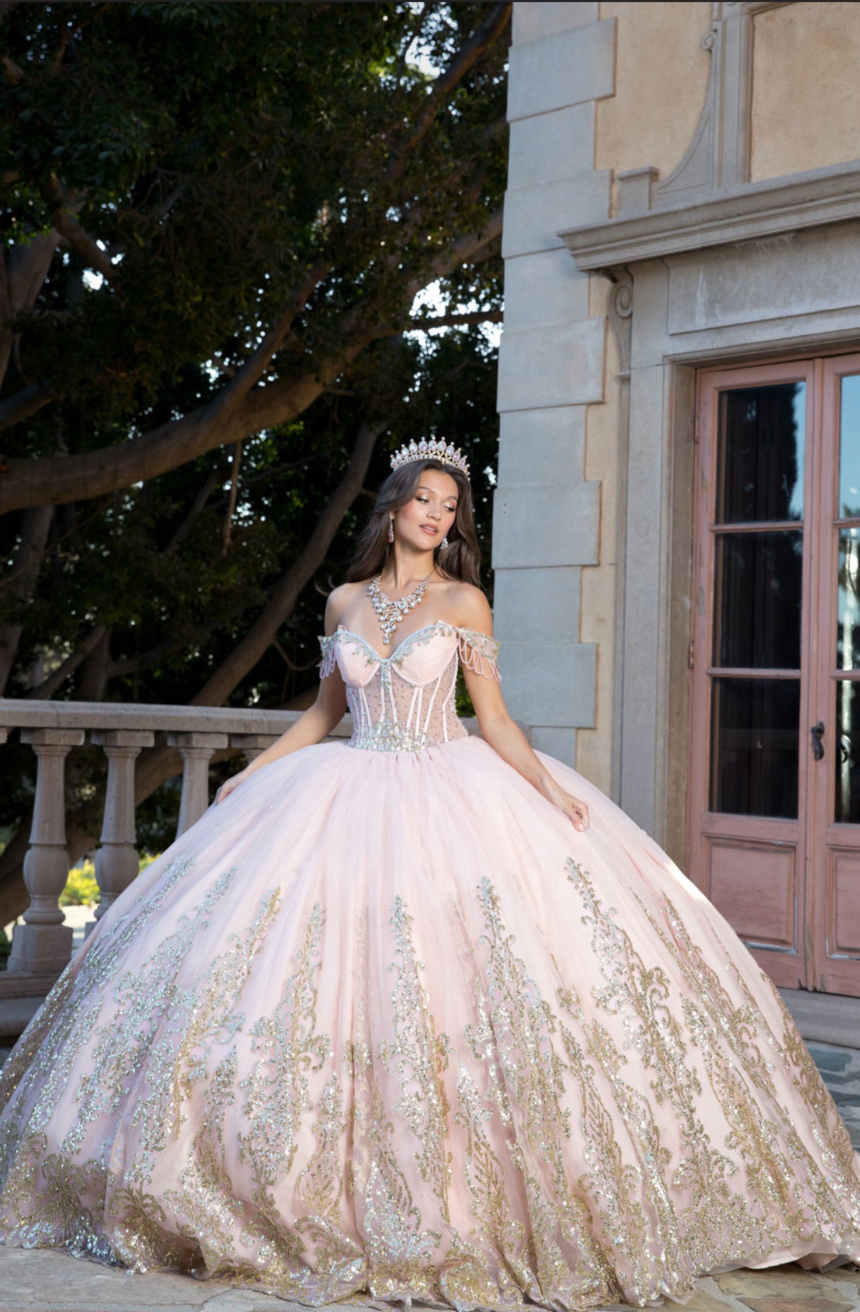 Whimsical Glitter Dress. PQ1065 by Bella Couture