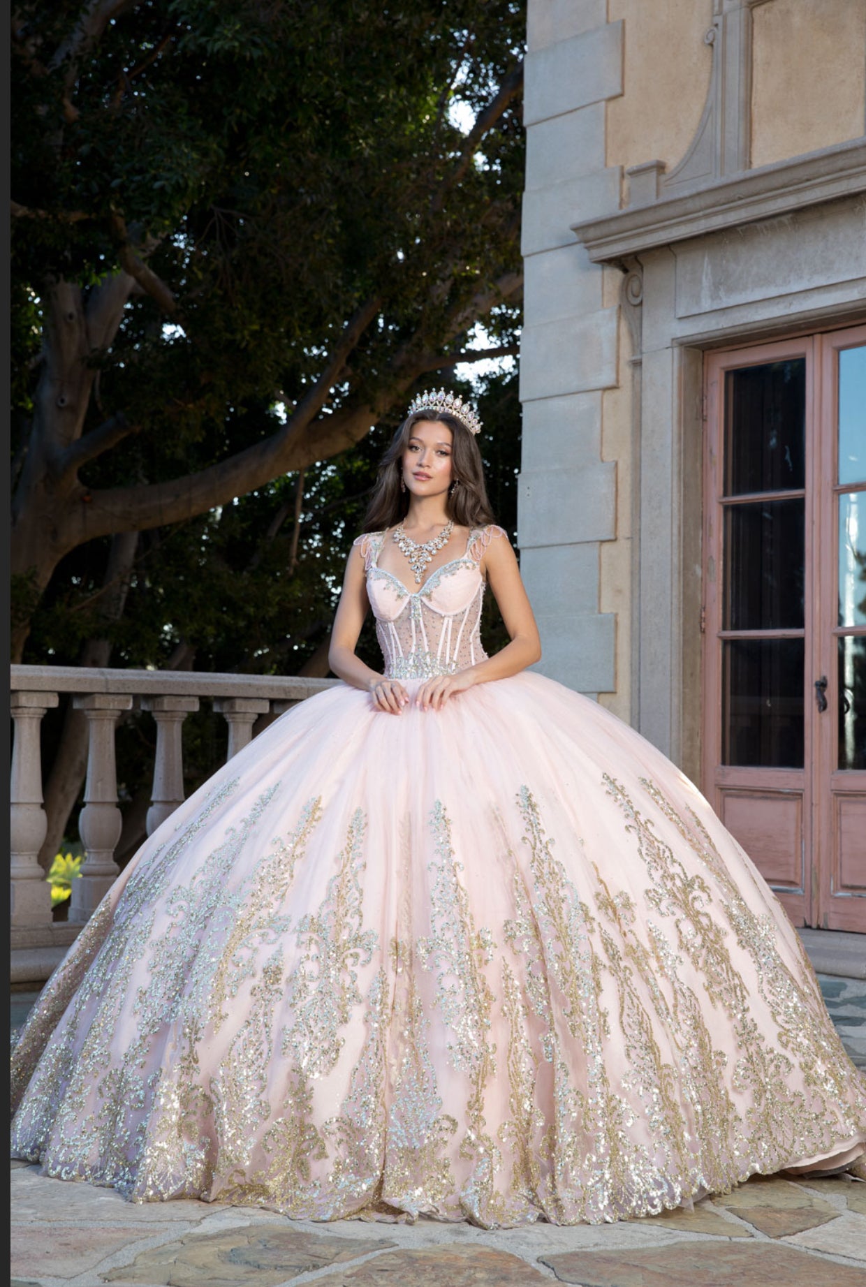 Whimsical Glitter Dress. PQ1065 by Bella Couture