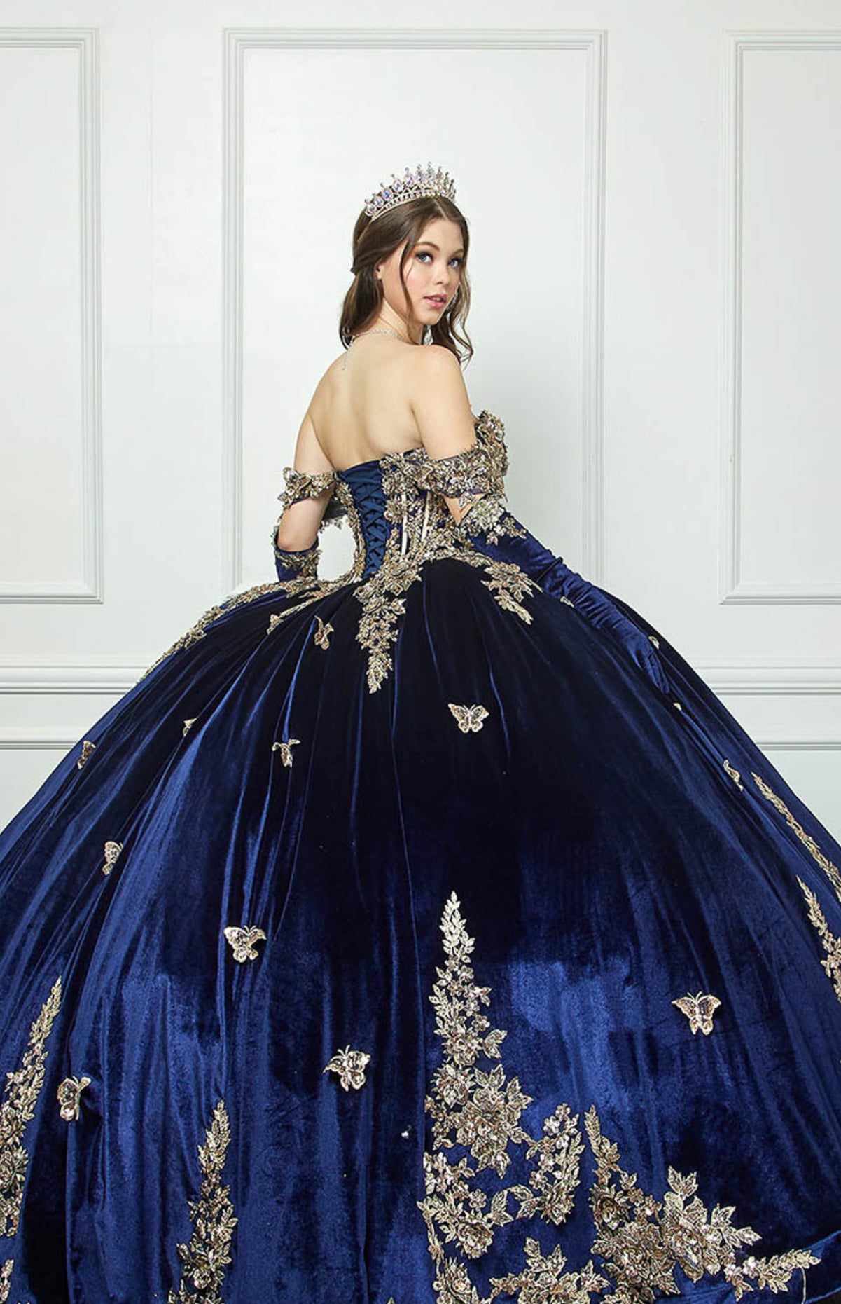 Velvet Dress. PQ1038 by Bella Couture