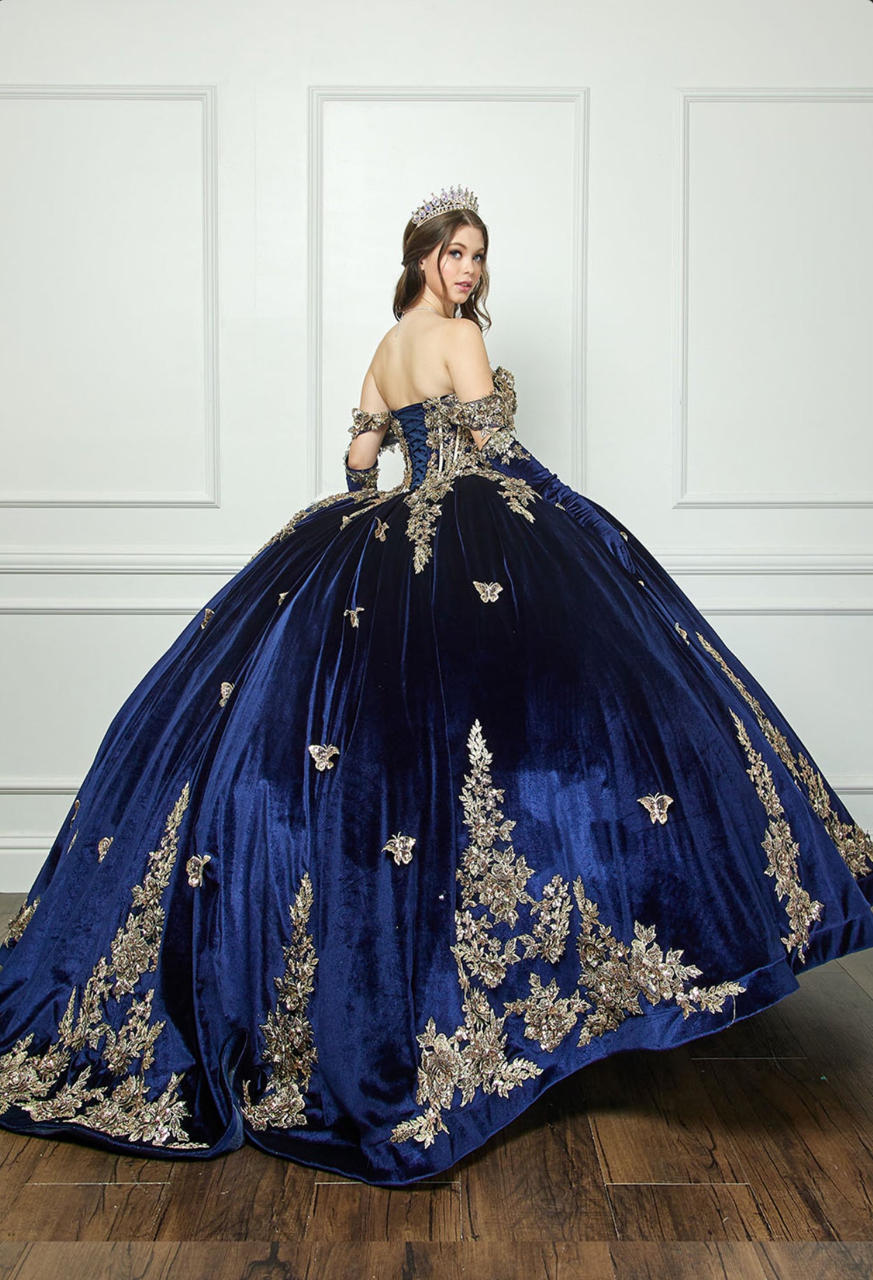 Velvet Dress. PQ1038 by Bella Couture