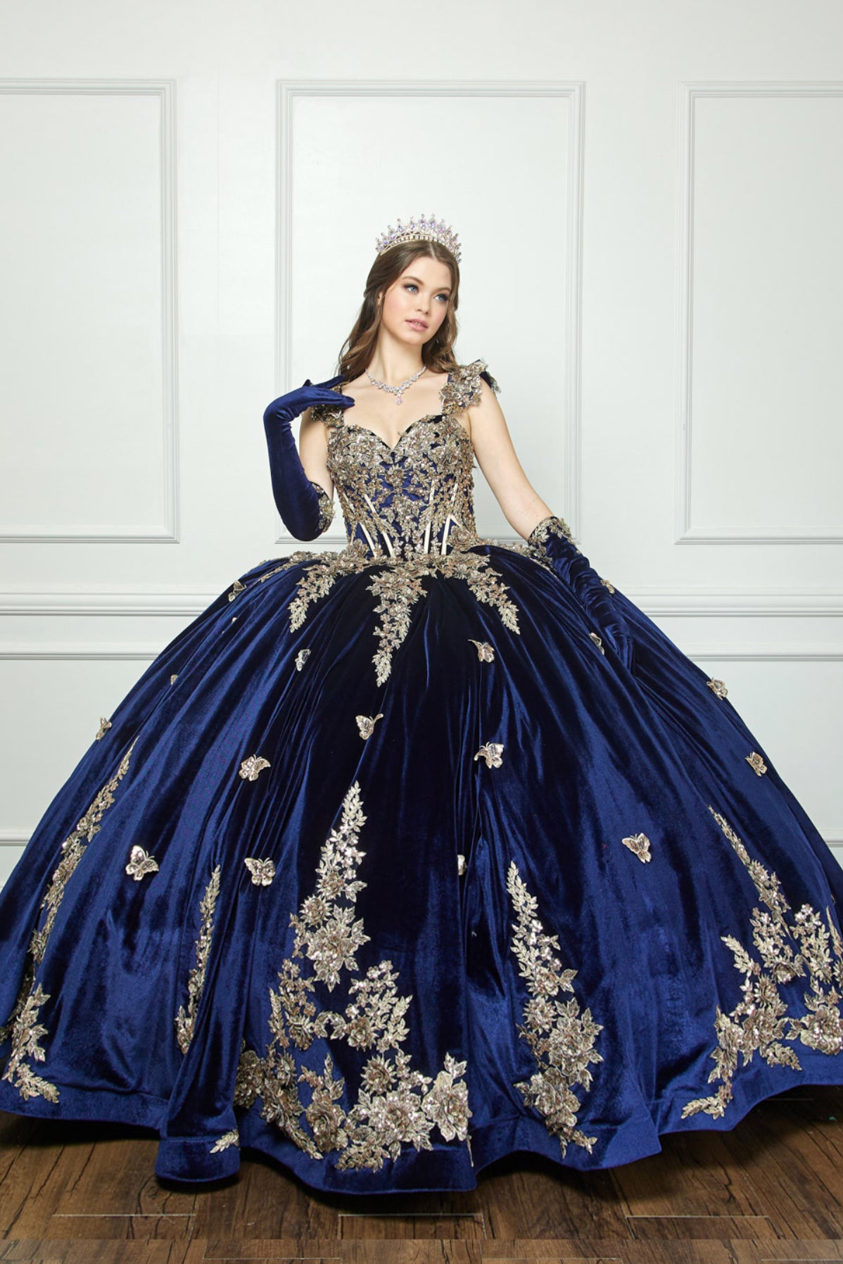 Velvet Dress. PQ1038 by Bella Couture