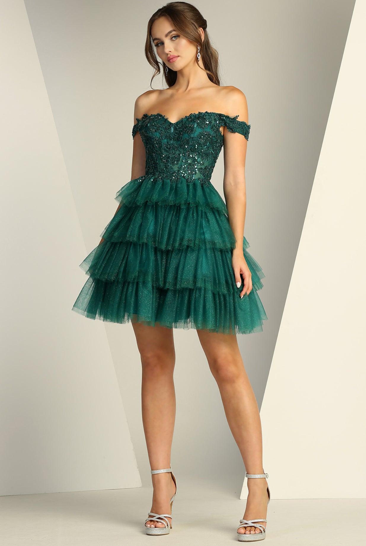 Glitter Embellishments with ruffles. 1061 BY ADORA DESIGN