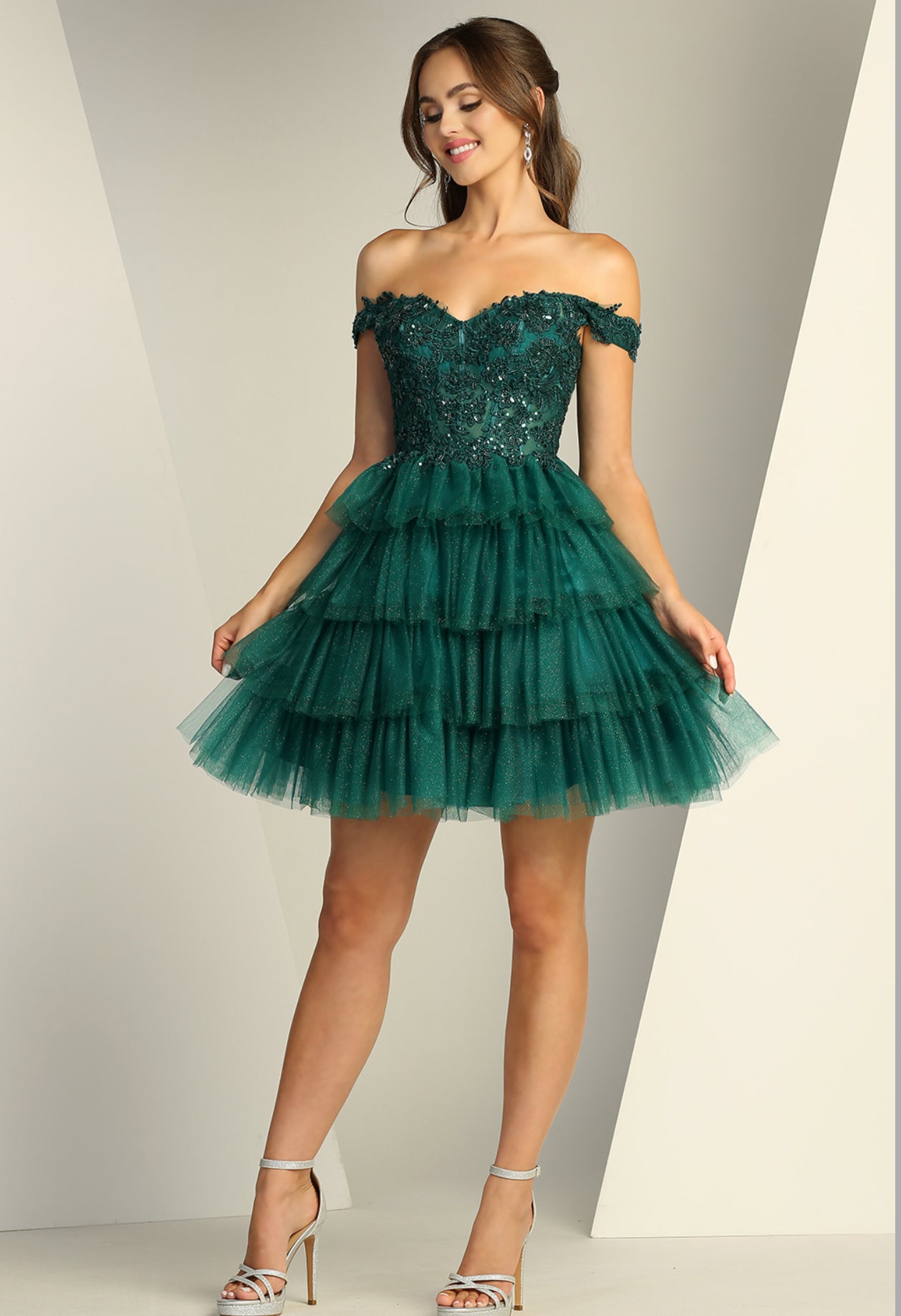 Glitter Embellishments with ruffles. 1061 BY ADORA DESIGN
