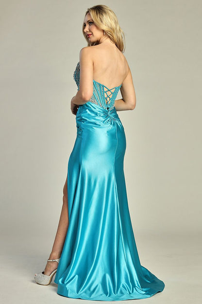 THE PERFECT DRESS FOR PROM OR ANY FORMAL OCCASION 7995L BY LET'S CORPORATION