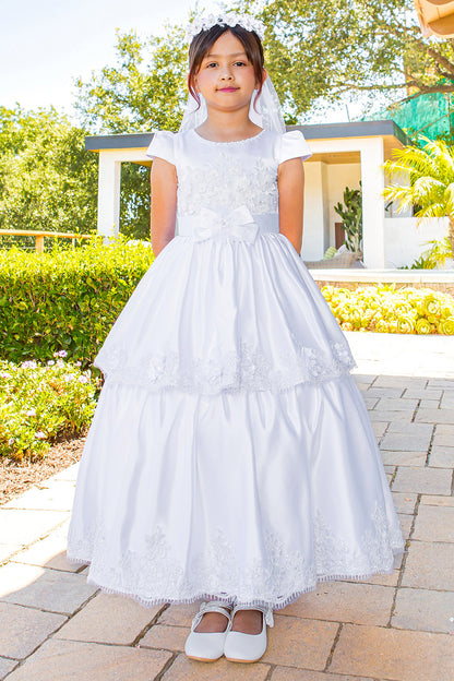 Dress Elegant illusion top satin 2910 by Cinderella Couture