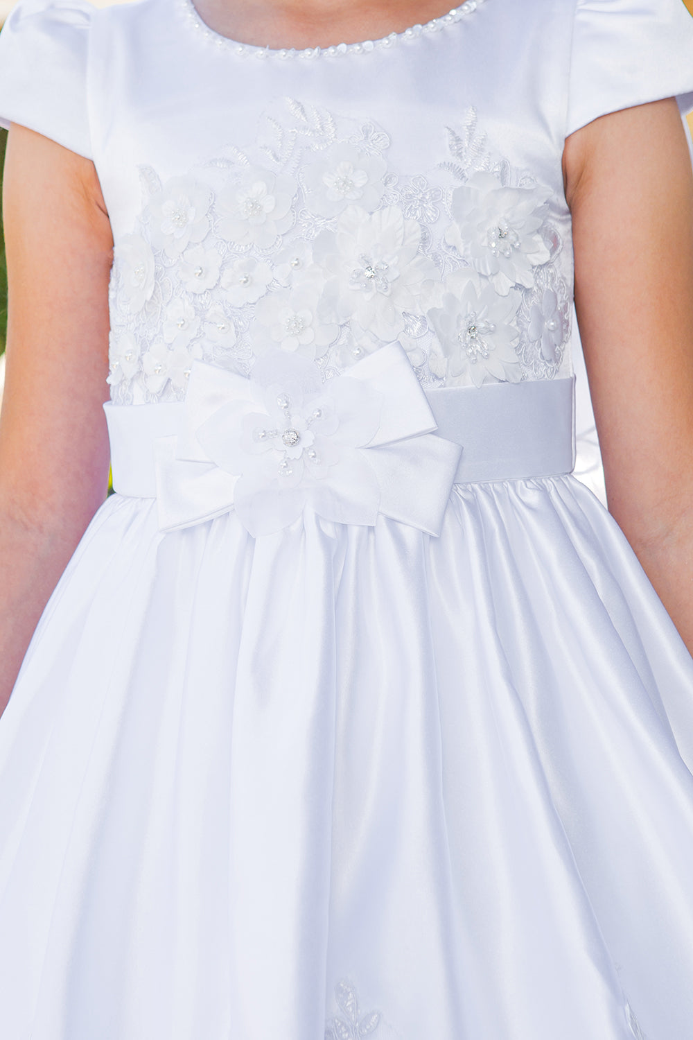 Dress Elegant illusion top satin 2910 by Cinderella Couture