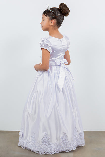Beautiful communion dress with beads and laces 2911 by Cinderella Couture