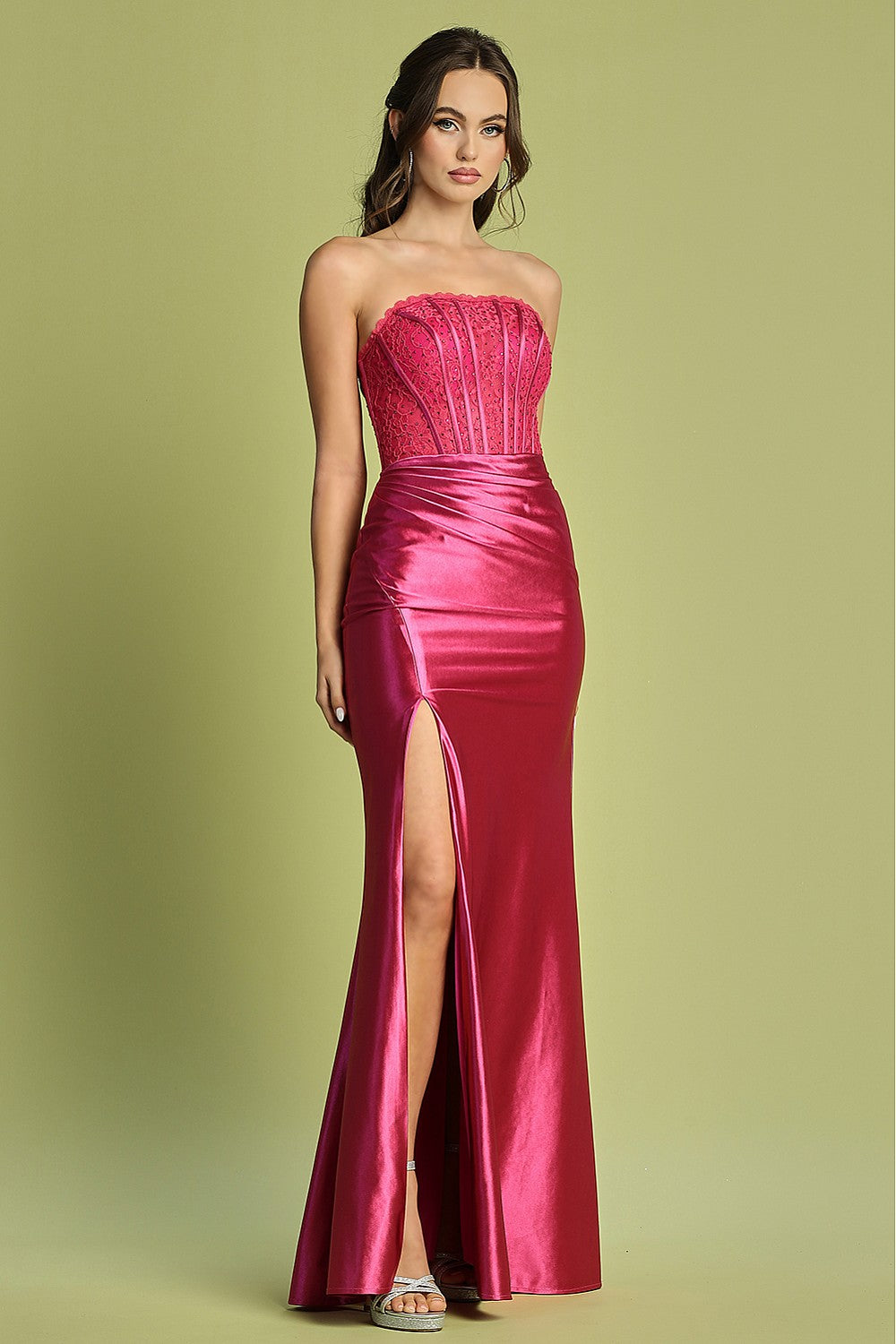 This dress ensures you’ll make an unforgettable entrance. 3184 BY ADORA DESIGN