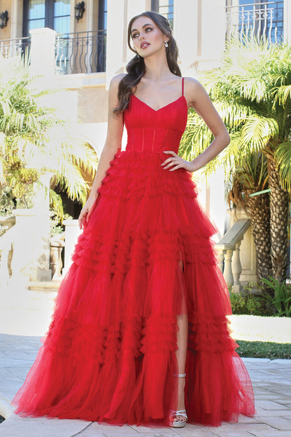 This dress is designed to make you feel beautiful, confident, and ready to shine all night long. 3202 BY ADORA DESIGN