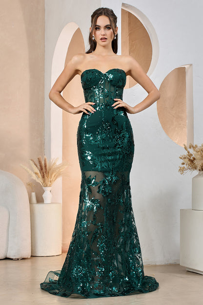 this gown is designed to make you shine with every step. mermaid sequin. 3203 by Adora design