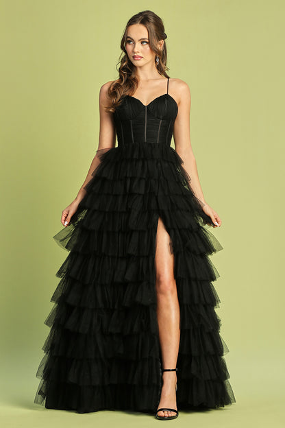This dress combines sophistication and style, making sure you feel effortlessly beautiful and unforgettable. 3209 BY ADORA DESIGN
