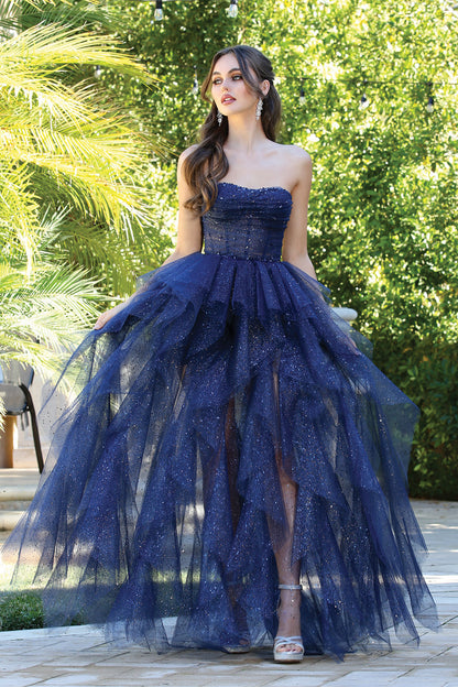 This dress combines elegance and sparkle for a standout look. 3210 BY ADORA DESIGN
