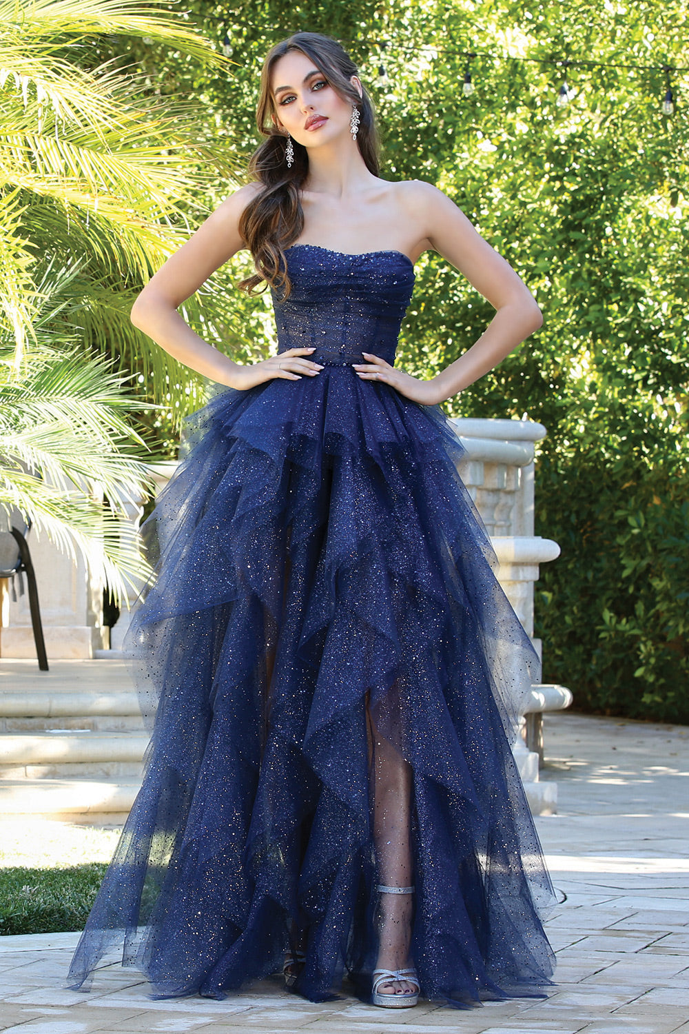 This dress combines elegance and sparkle for a standout look. 3210 BY ADORA DESIGN
