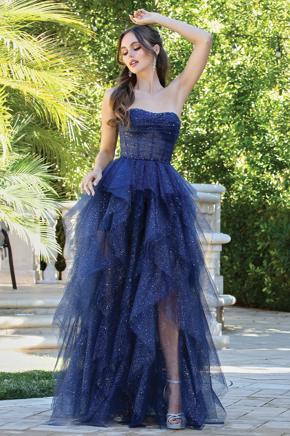 This dress combines elegance and sparkle for a standout look. 3210 BY ADORA DESIGN
