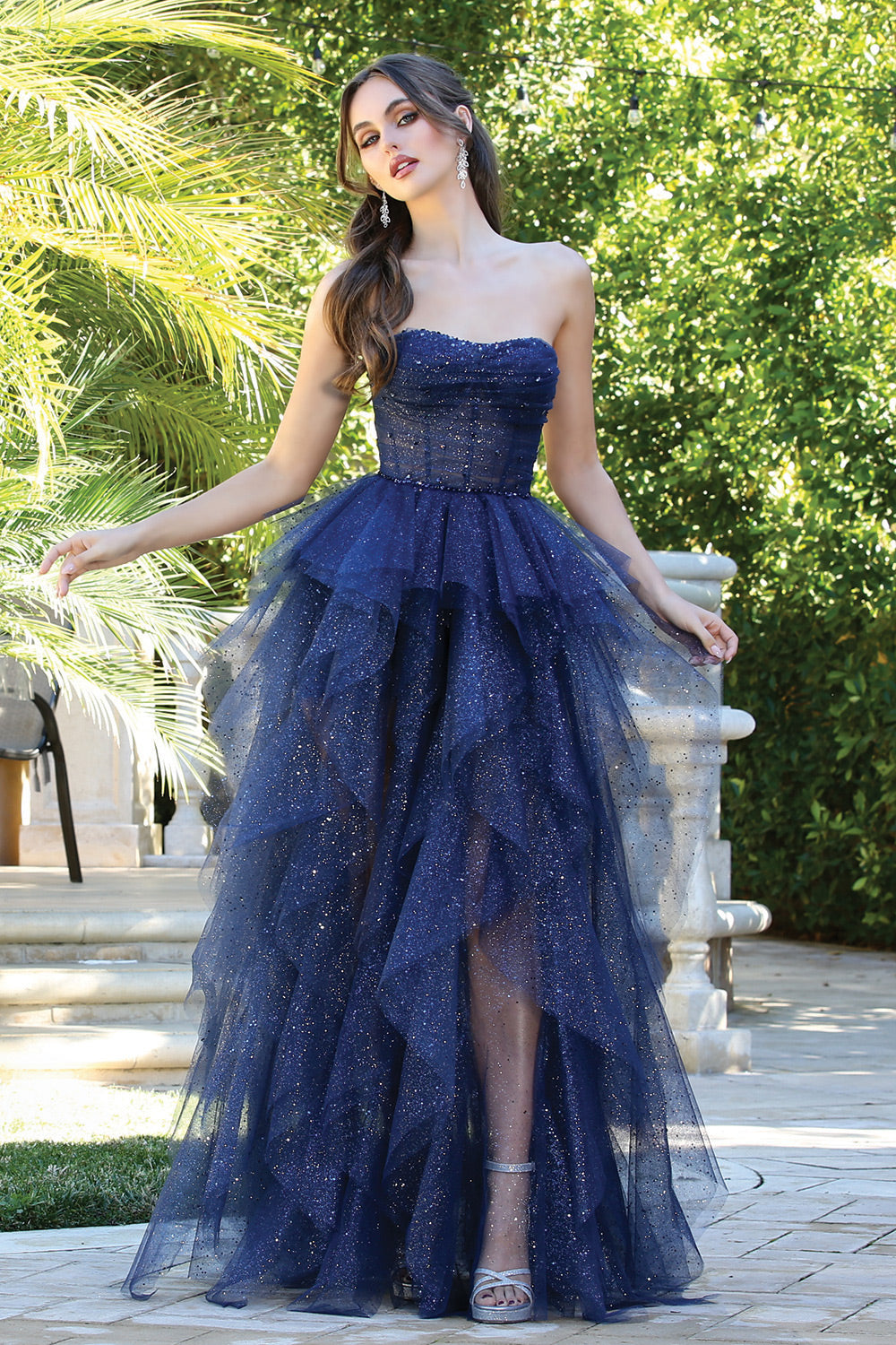This dress combines elegance and sparkle for a standout look. 3210 BY ADORA DESIGN