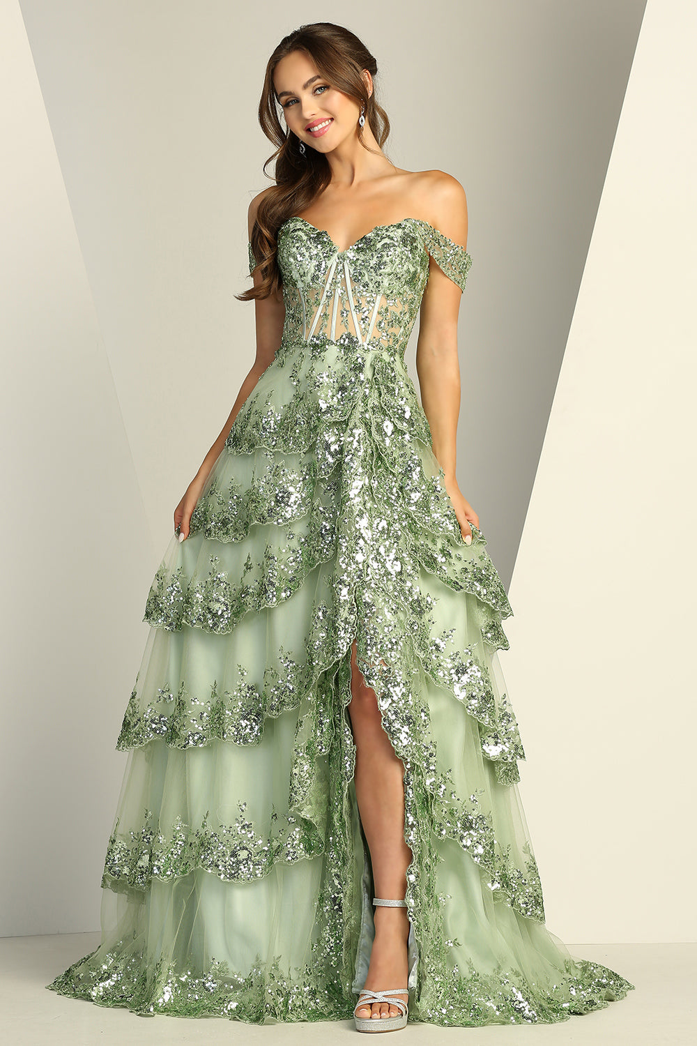This dress ensures you feel as amazing as you look. Step into the spotlight with confidence and grace! 3214 BY ADORA DESIGN