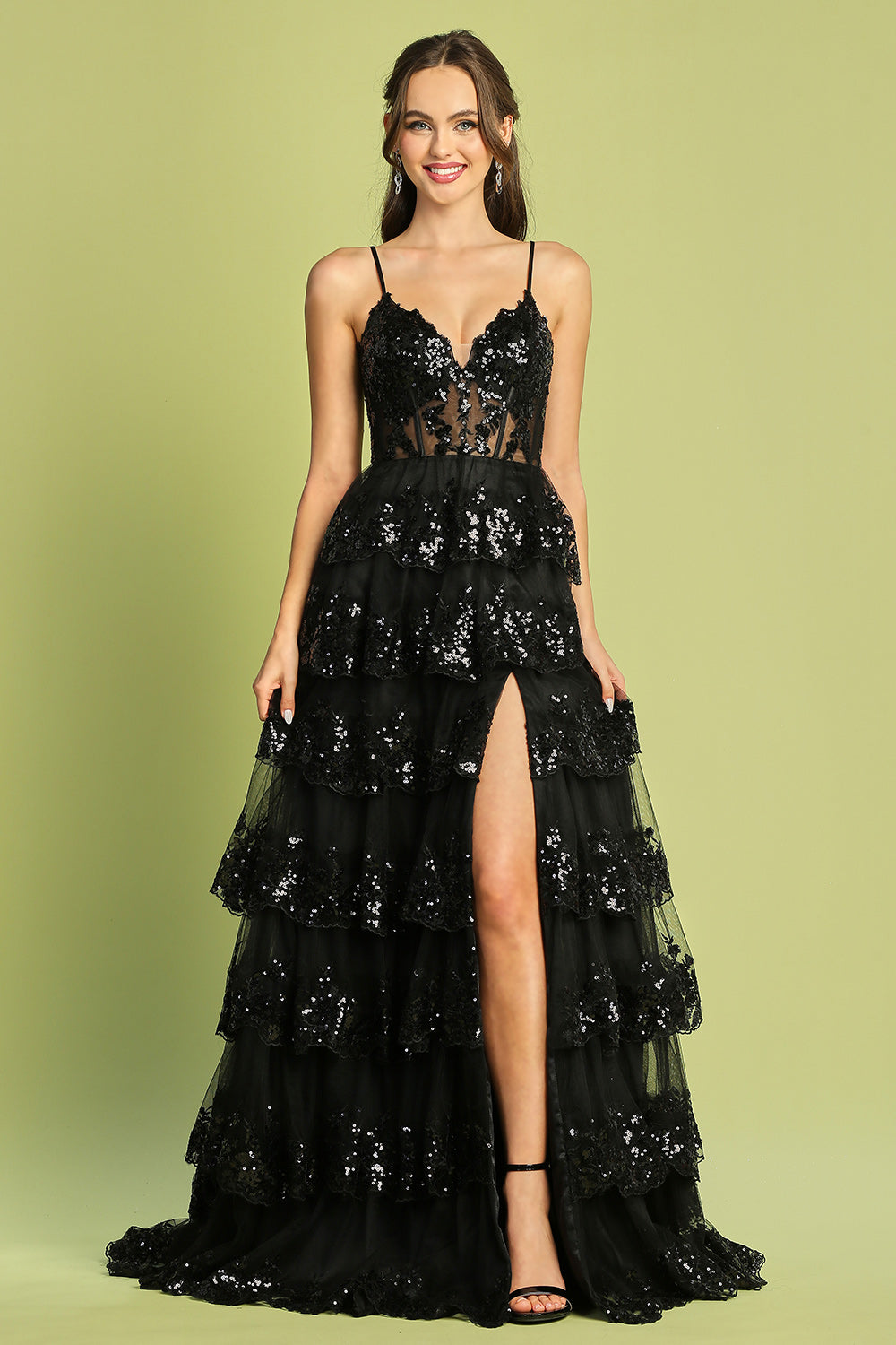 This dress ensures you’ll turn heads and feel confident all night long. 3218 ADORA DESIGN