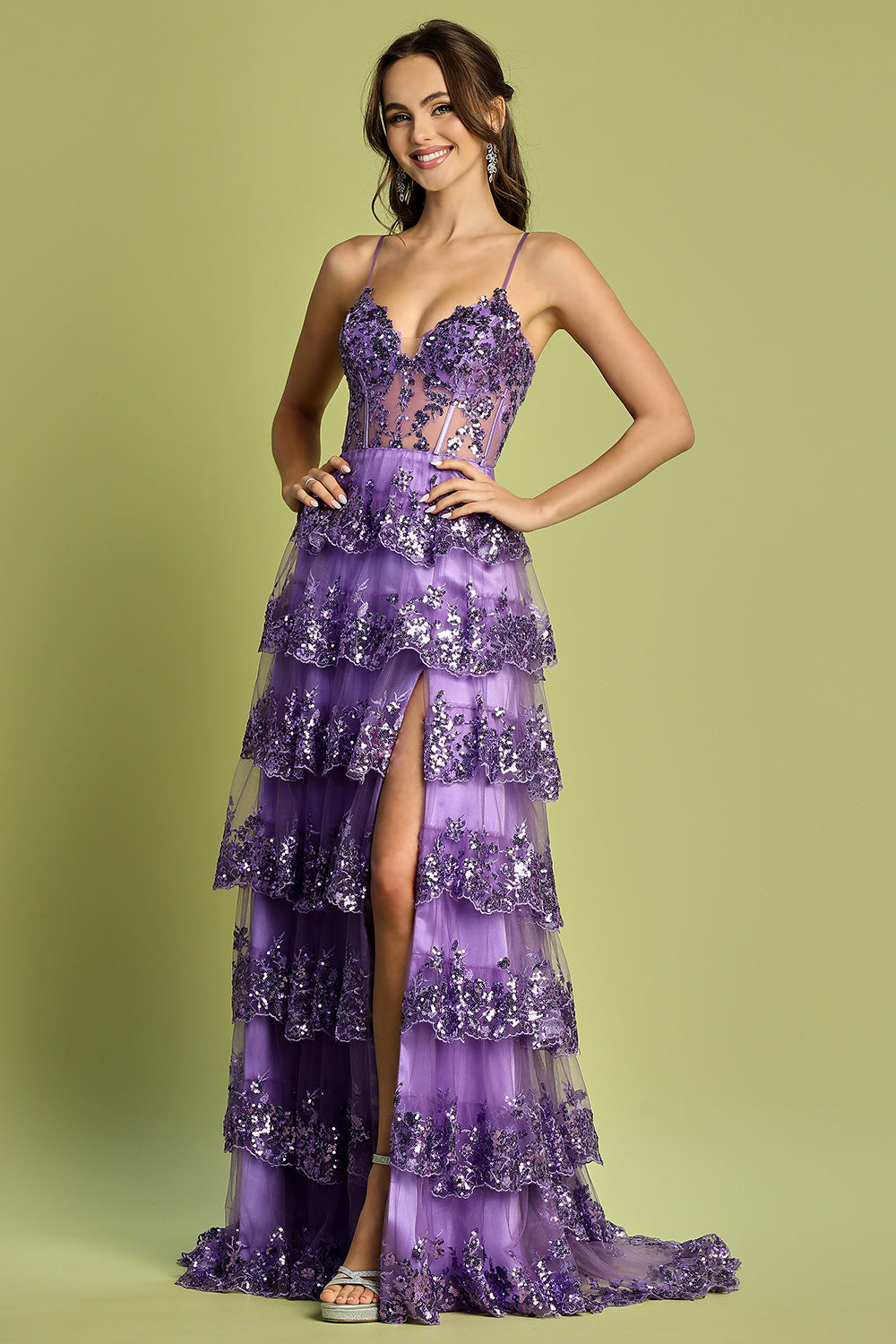 This dress ensures you’ll turn heads and feel confident all night long. 3218 ADORA DESIGN