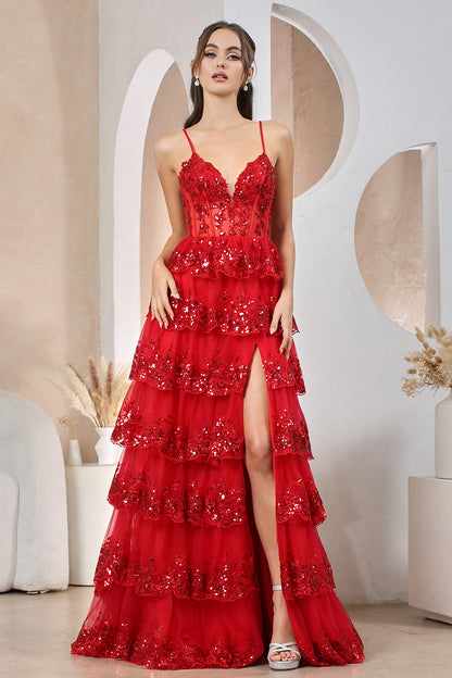 This dress ensures you’ll turn heads and feel confident all night long. 3218 ADORA DESIGN