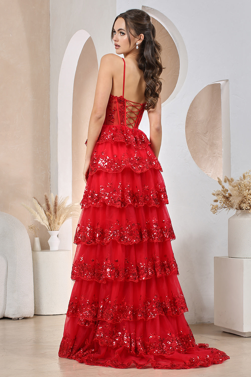 This dress ensures you’ll turn heads and feel confident all night long. 3218 ADORA DESIGN